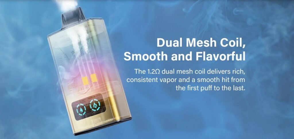 1.2 Ohom dual mesh coil of JNR Mega Box Pro 50000 Puffs 20MG
