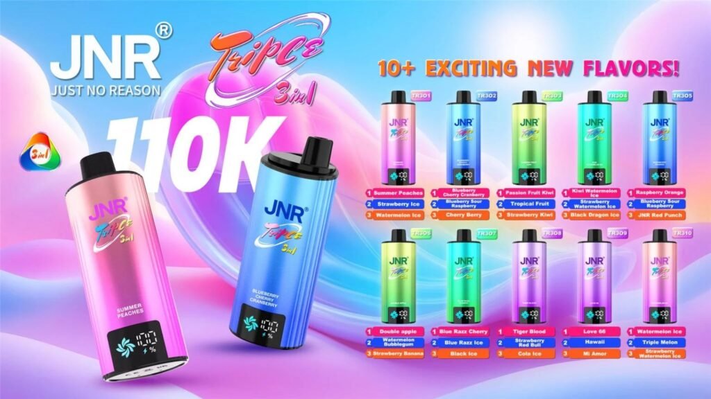 10+ Exciting Flavors of JNR Triple 3in1 110000 Puffs 20MG