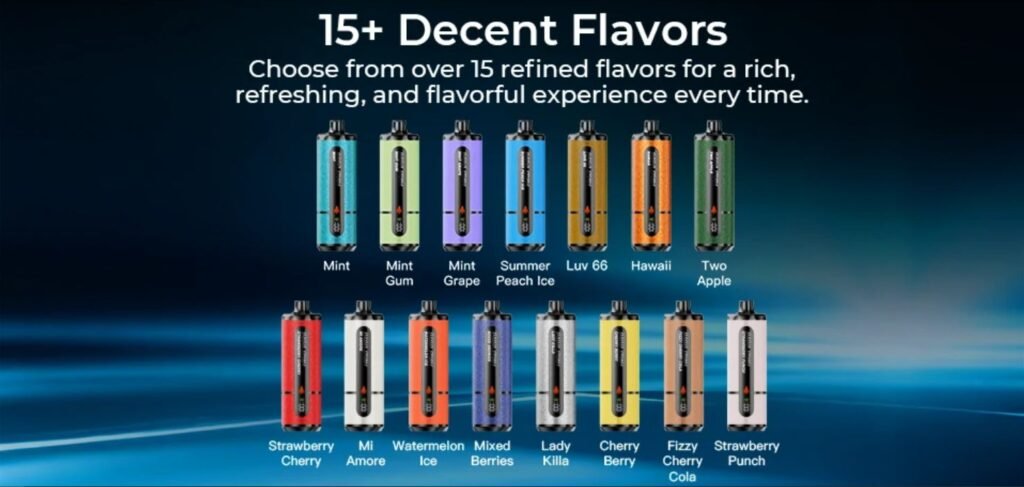 15+ Decent Flavors of JNR Shisha Storm 52000 Puffs 20MG