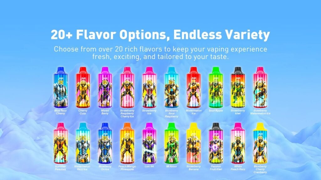 20+ Flavor Options & Endless Variety of JNR Leopard 40000 Puffs 20MG