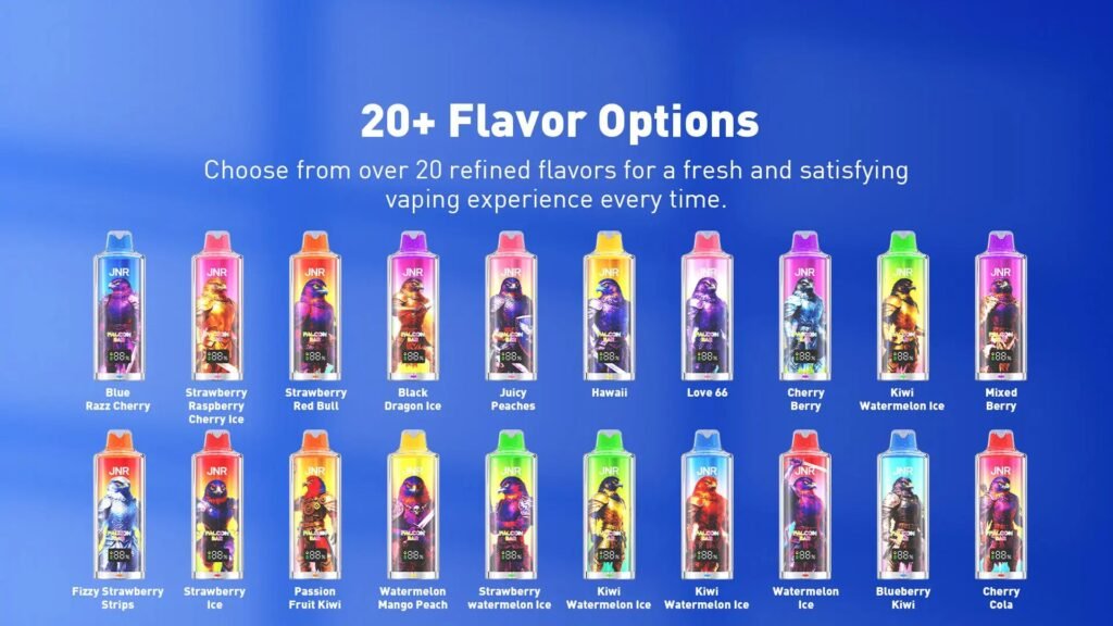 20+ Flavor Options of JNR Falcon Bar 48000 Puffs 20MG