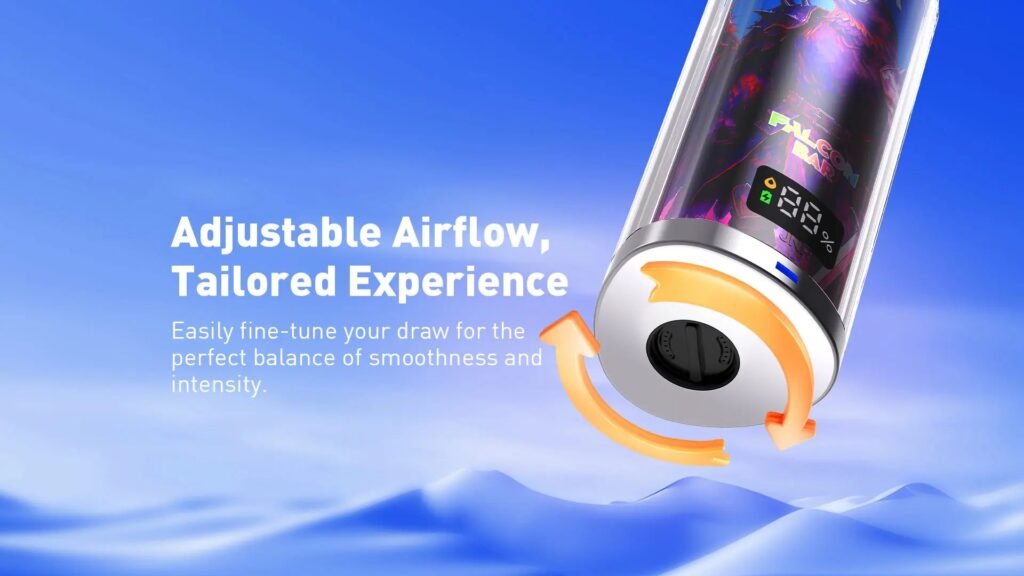 Adjustable Airflow of JNR Falcon Bar 48000 Puffs 20MG