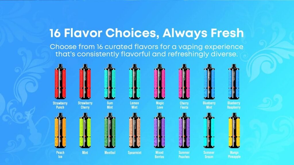 Always Fresh 16 Flavor Options of JNR Shisha Ultra 45000 Puffs 20MG
