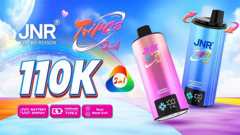 Battery, Charging port & Coil Specifications of JNR Triple 3in1 110000 Puffs 20MG