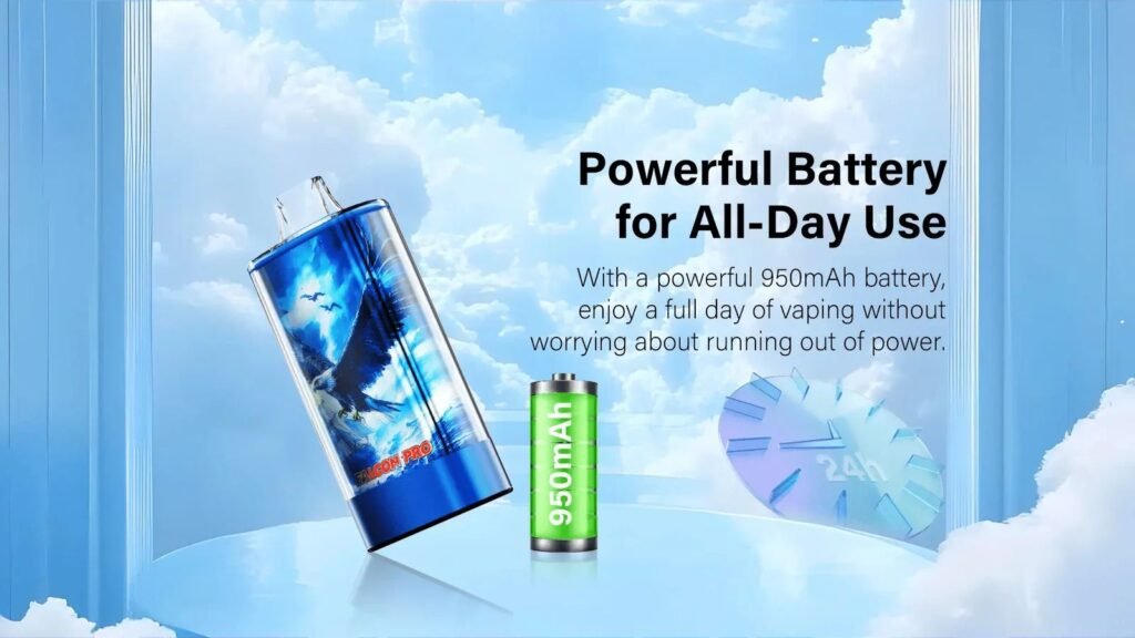 Battery Details of JNR Falcon Pro 28000 Puffs 20MG