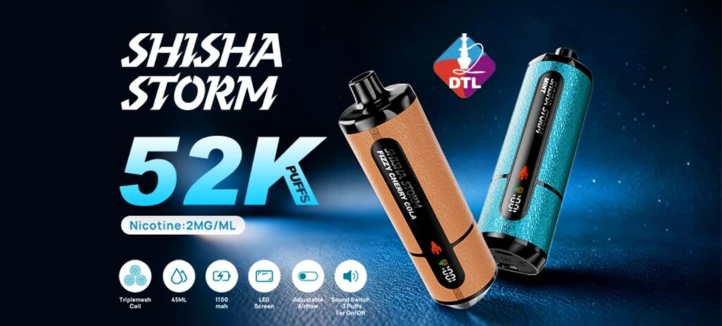 Details about JNR Shisha Storm 52000 Puffs 20MG