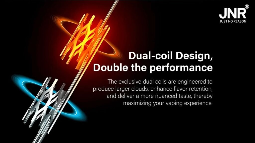 Dual Coil System of JNR Phonevape 30000 Puffs 50MG