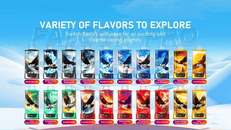 Flavors of JNR Falcon Pro 28000 Puffs 20MG