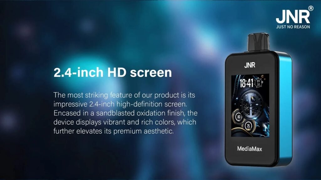 HD Screen of JNR Media Max 40000 Puffs 20MG
