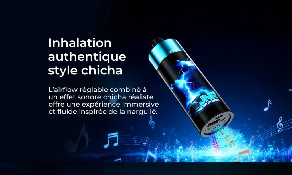Inhalation System of JNR Shisha Lightning 34000 Puffs 20MG