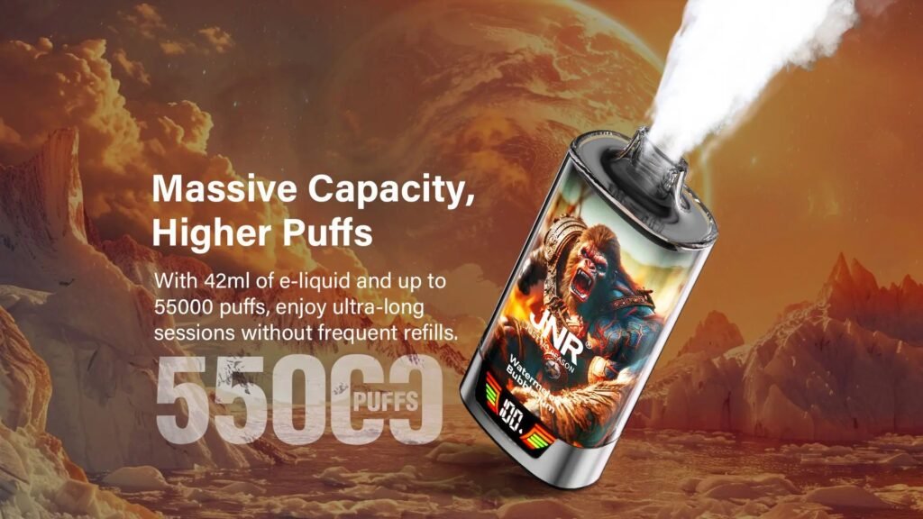 Massive Capacity & Higher Puffs of JNR Rege Gorilla 55000 Puffs 20MG
