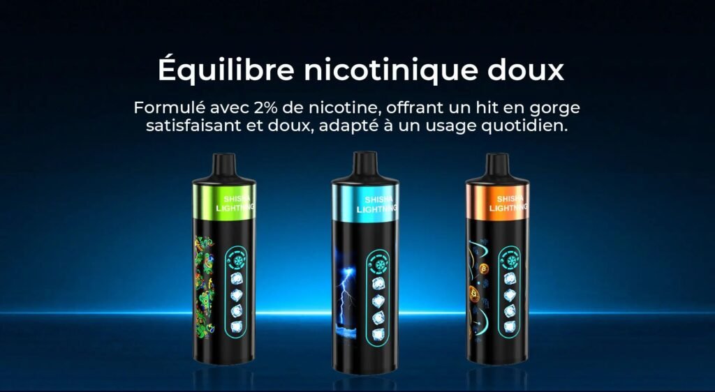 Nicotine System of JNR Shisha Lightning 34000 Puffs 20MG
