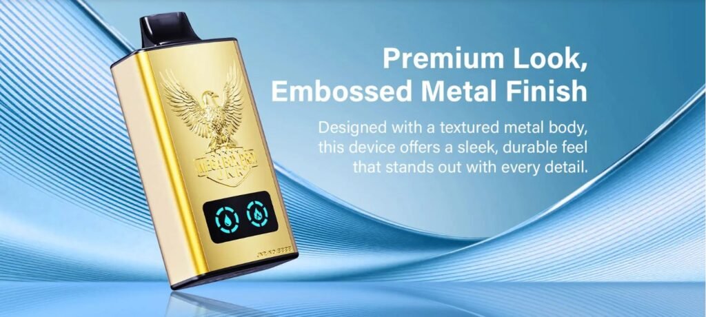 Premium Look & Embossed Metal Finishing Body of JNR Mega Box Pro 50000 Puffs 20MG