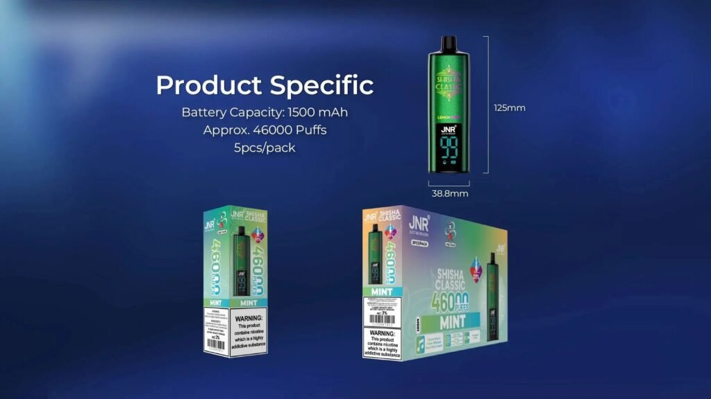 Product Specifications of JNR Shisha Classic 46000 Puffs 20MG