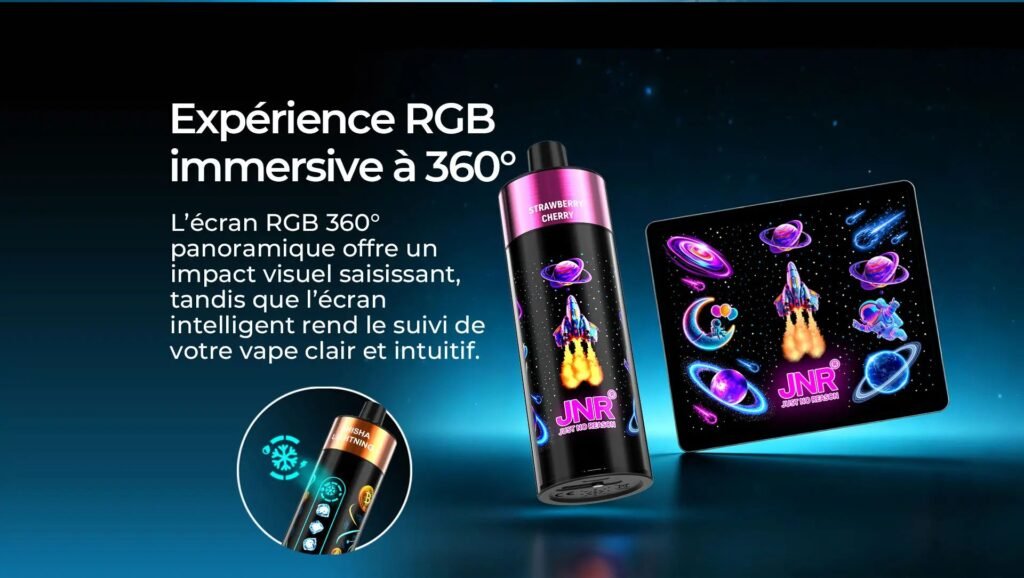 RGB System of JNR Shisha Lightning 34000 Puffs 20MG