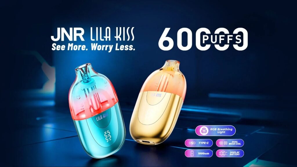 See More, Worry Less design of JNR Lila Kiss 60000 Puffs 20MG