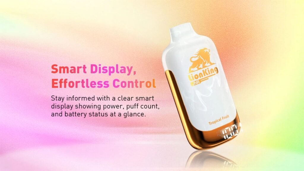 Smart Display & Effortless Control of JNR Lion King 42000 Puffs 20MG