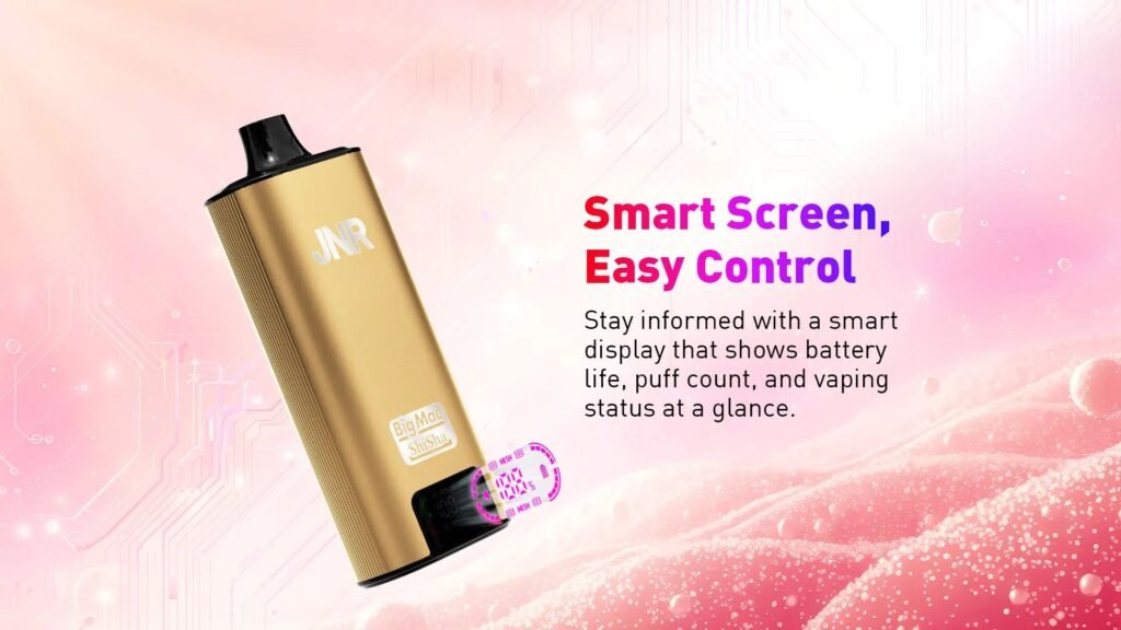 Smart Screen & Easy Control of JNR Big Mac Shisha 80000 Puffs 20MG