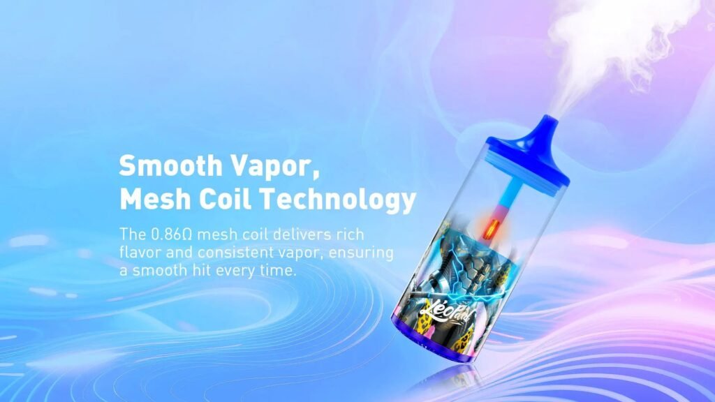 Smooth Vapor & Mesh Coil Technology of JNR Leopard 40000 Puffs 20MG
