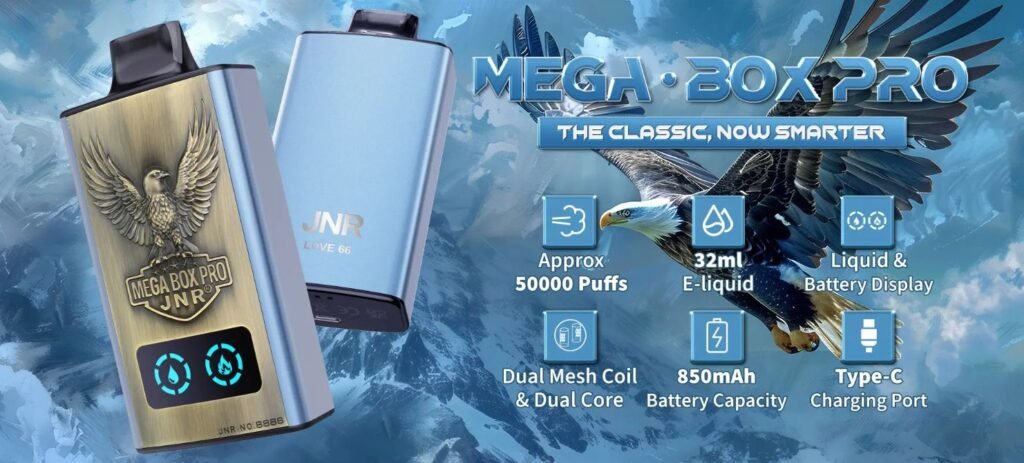 Specification of JNR Mega Box Pro 50000 Puffs 20MG