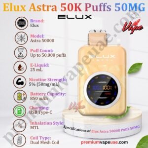 Elux Astra 50000 Puffs 50mg Disposable Vape Dubai UAE