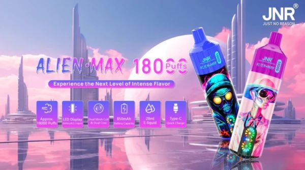 Specifications of JNR Alien Max 18000 Puffs 20MG