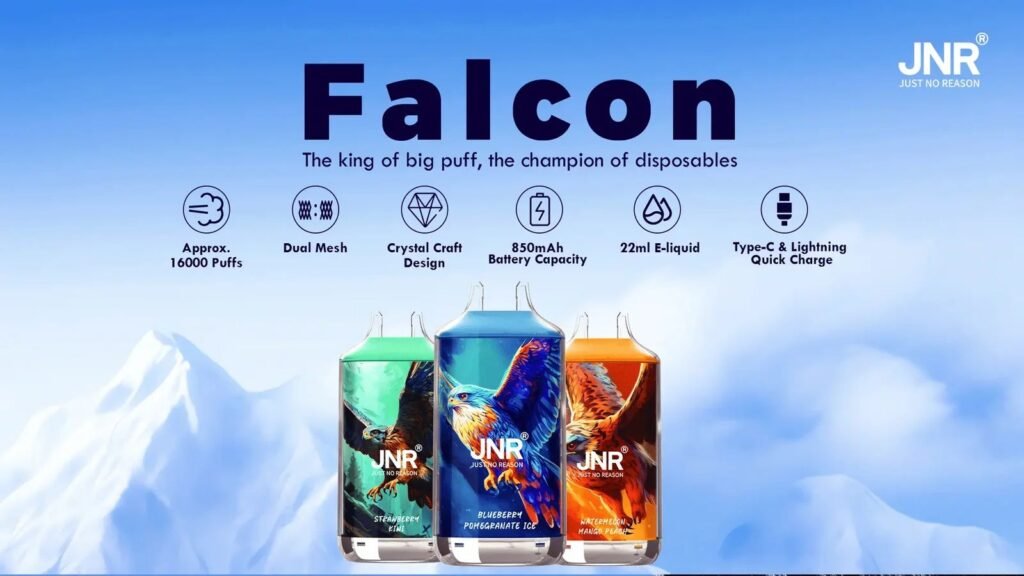 Specifications of JNR Falcon 16000 Puffs 20MG
