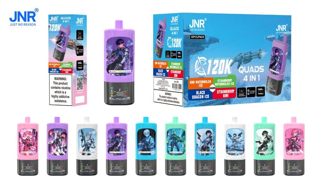 Specifications of JNR Quads 4in1 120000 Puffs 20MG