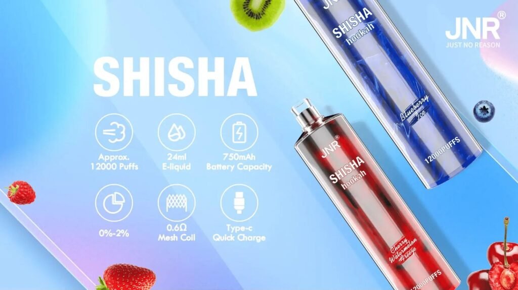Specifications of JNR Shisha Hookah 12000 Puffs 20MG in Dubai