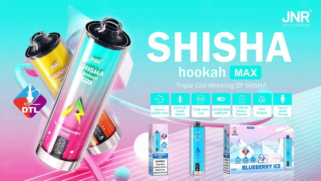 Specifications of JNR Shisha Hookah Max 22000 Puffs 20MG