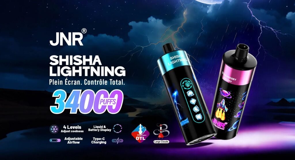 Specifications of JNR Shisha Lightning 34000 Puffs 20MG