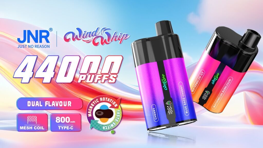 Specifications of JNR Wind Whip 2In1 44000 Puffs 20MG