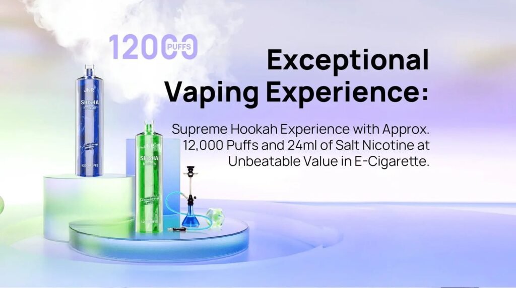 Supreme Hookah Experience with Approx.12,000 Puffs and 24ml of Salt Nicotine atUnbeatable Value