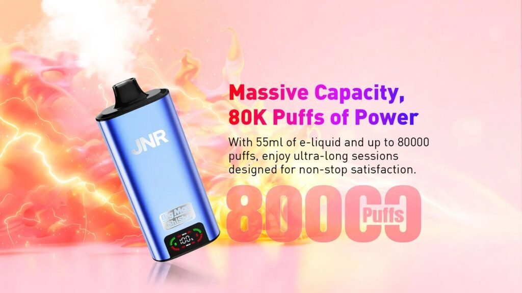With 55ml of E Liquid & up to 80K Puffs of JNR Big Mac Shisha 80000 Puffs 20MG