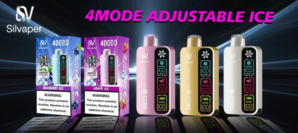 4 Mode Adjustable Ice System of Silvaper 40000 Puffs 20MG