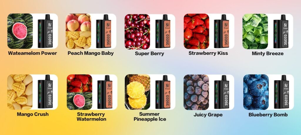 Flavors of Silvaper 35000 Puffs 20MG