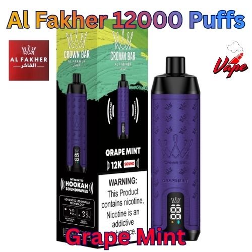 Al Fakher 12000 Puffs Grape Mint