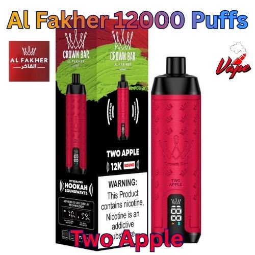 Al Fakher 12000 Puffs Two Apple