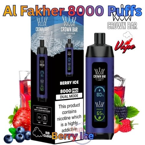 Al Fakher 8000 Puffs Berry Ice
