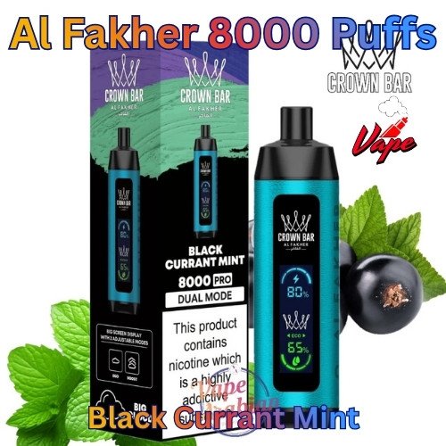 Al Fakher 8000 Puffs Black Currant Mint