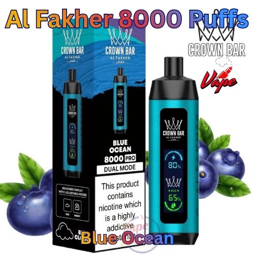 Al Fakher 8000 Puffs Blue Ocean