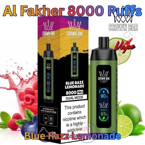 Al Fakher 8000 Puffs Blue Razz Lemonade