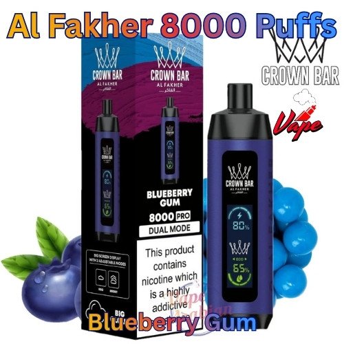Al Fakher 8000 Puffs Blueberry Gum
