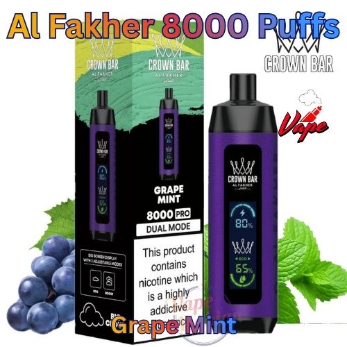 Al Fakher 8000 Puffs Grape Mint