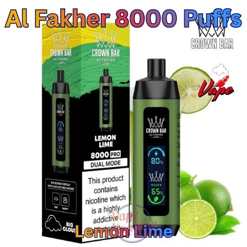 Al Fakher 8000 Puffs Lemon Lime