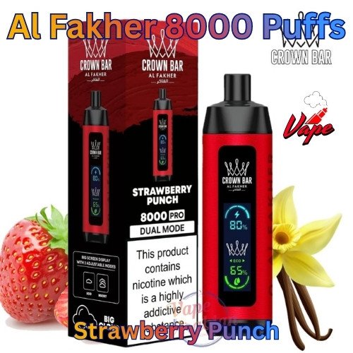 Al Fakher 8000 Puffs Strawberry Punch