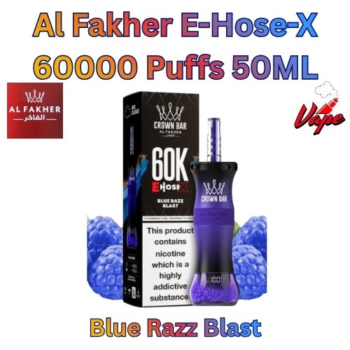 Al Fakher E-Hose-X 60000 Puffs 50ML Blue Razz Blast