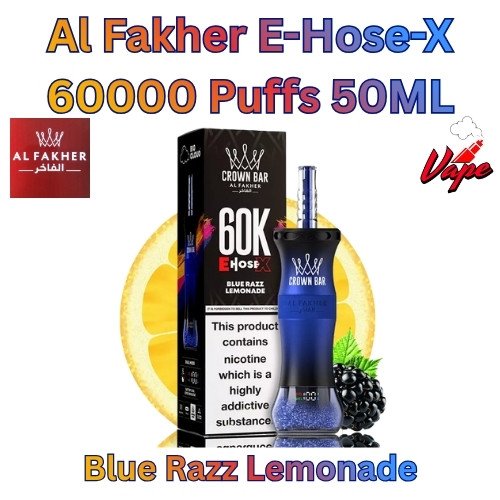 Al Fakher E-Hose-X 60000 Puffs 50ML Blue Razz Lemonade