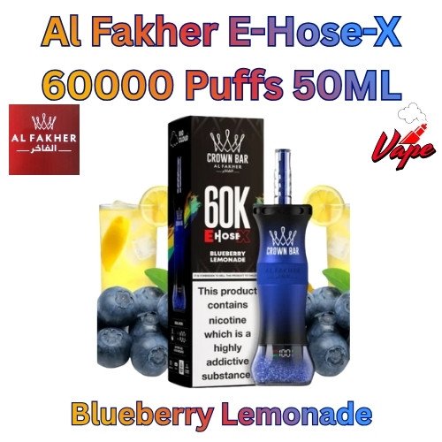 Al Fakher E-Hose-X 60000 Puffs 50ML Blueberry Lemonade