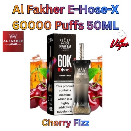 Al Fakher E-Hose-X 60000 Puffs 50ML Cherry Fizz